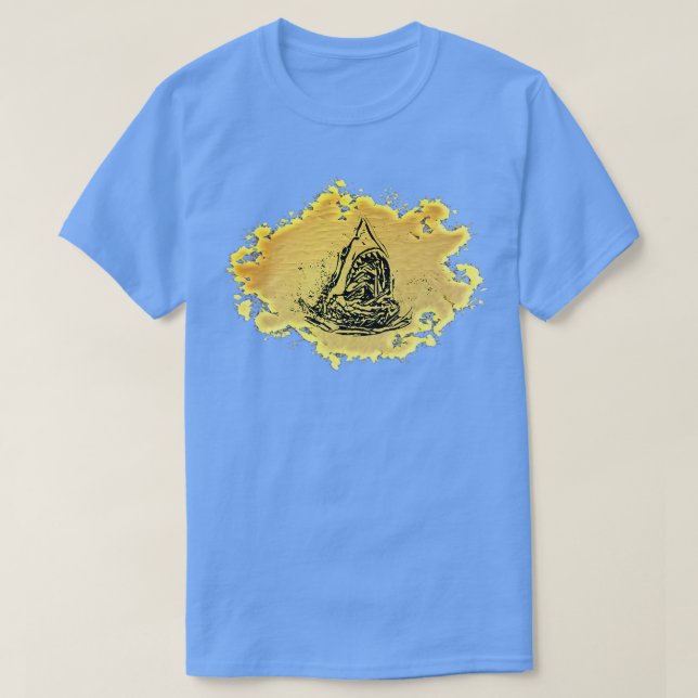 Camiseta Tubarão-branco-excelente - Shark colorido - Tubarã (Frente do Design)