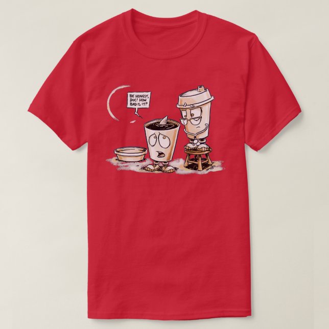 Camiseta Tubarão Café (Frente do Design)