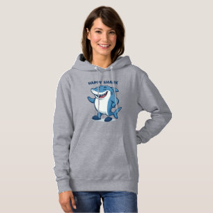 Camiseta Tubarão-cartoon engraçado nas nadadeiras - tubarão