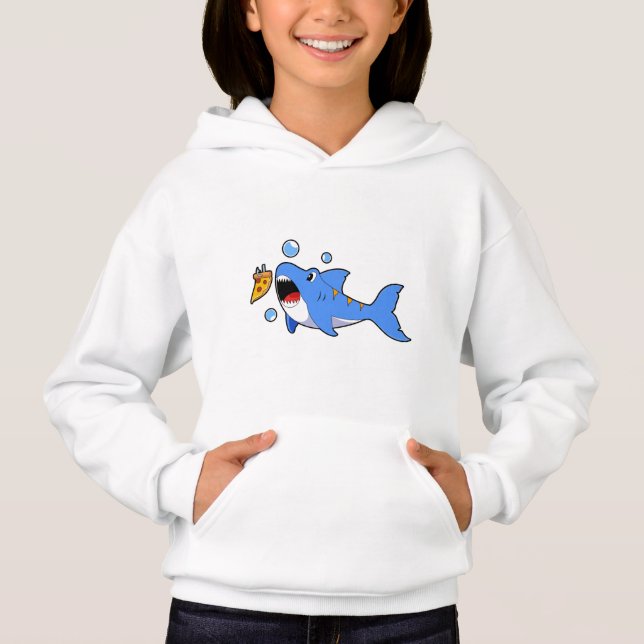 Camiseta Tubarão com pizza como isco (Frente)