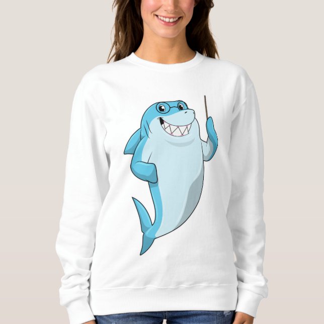 Camiseta Tubarão como professor com ponteiro (Frente)