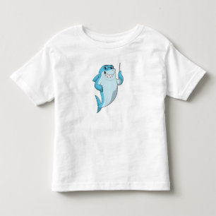 Camiseta Tubarão como professor com ponteiro