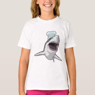 Camiseta Tubarão cozido com chapéu de chef