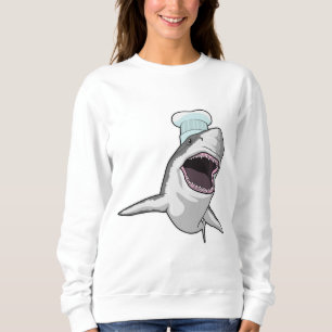 Camiseta Tubarão cozido com chapéu de chef