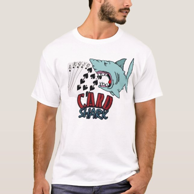 Camiseta Tubarão de cartão (Frente)