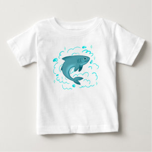 Camiseta Tubarão de desenho animado fofo Animal marinho d