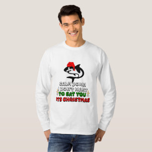 Camiseta tubarão de natal engraçado