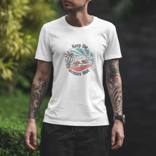 Camiseta Tubarão de Navegação na Preservação do Oceano