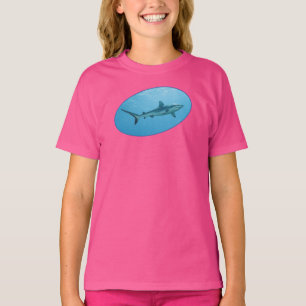 Camiseta Tubarão-de-Recife-Cinzento, Ilha Yap - Design foto