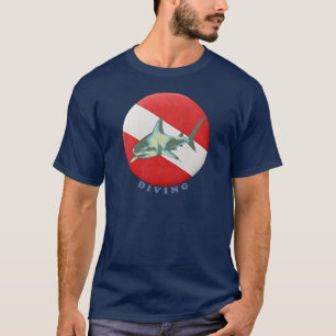 Camiseta Tubarão de Sinalizador de Mergulho