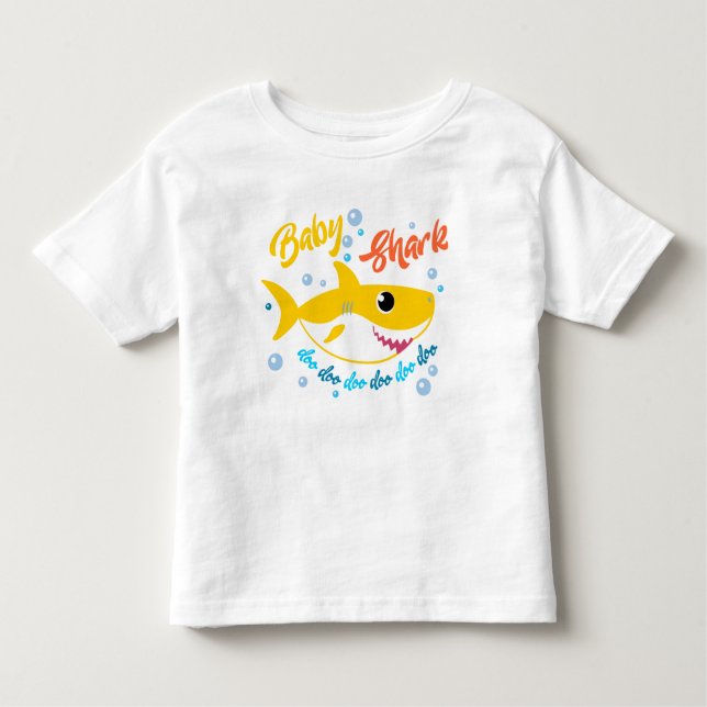 Camiseta Tubarão Doo Doo Doo do bebê (Frente)