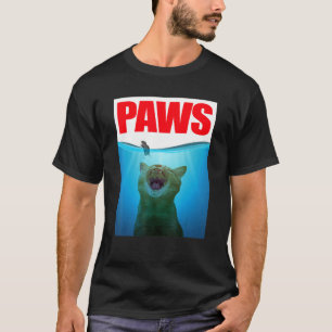 Camiseta Tubarão e Gato de Cima de PWS e Rato