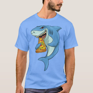Camiseta Tubarão E Pizza Para Comer Pizza De Tubarão