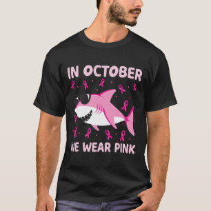 Camiseta Tubarão Em Outubro Vestimos Crianças De Cancer Ros