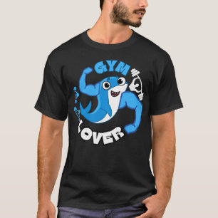 Camiseta Tubarão engraçado amante do ginásio kawaii