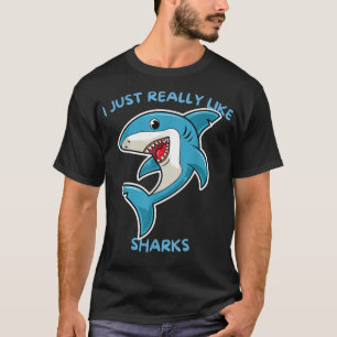 Camiseta Tubarão Engraçado Eu Gosto Muito De Tubarões Engra