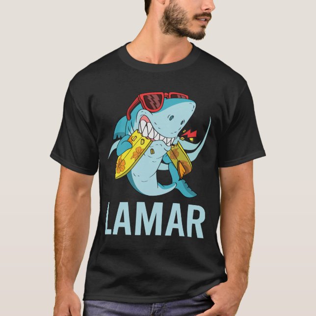 Camiseta Tubarão Engraçado - Lamar Nome (Frente)