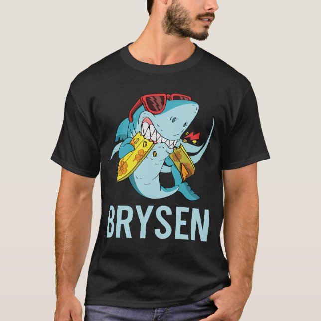 Camiseta Tubarão Engraçado - Nome Brysen (Frente)