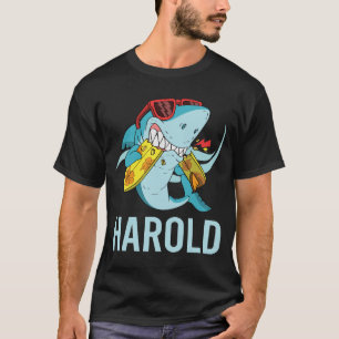 Camiseta Tubarão Engraçado - Nome Harold
