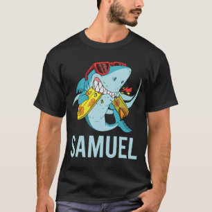Camiseta Tubarão Engraçado - Nome Samuel