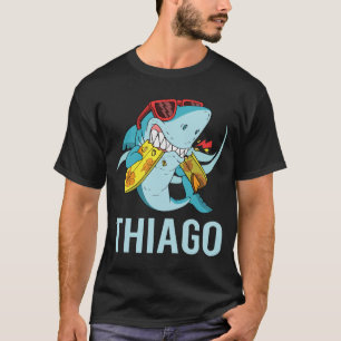 Camiseta Tubarão Engraçado - Nome Thiago