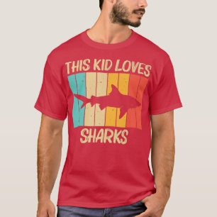 Camiseta Tubarão Engraçado Para Crianças, Tubarões-Hammerhe