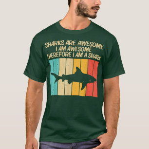 Camiseta Tubarão Engraçado Para Homens Tubarões-Tigre-Hamme