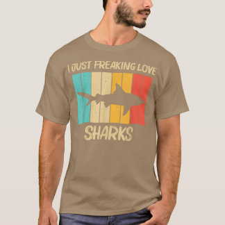 Camiseta Tubarão Engraçado Para Homens Tubarões-Tigre-Hamme