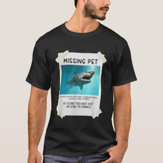 Camiseta Tubarão Engraçado Pet Ausente