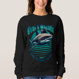 Camiseta Tubarão Engraçado Scuba Diver Ocean Submarino Scu
