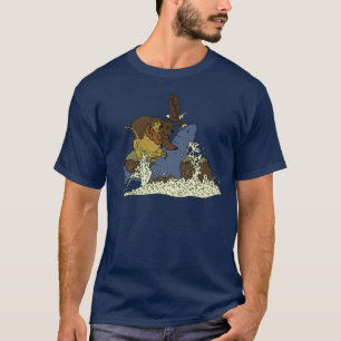 Camiseta Tubarão épico da batalha contra o leão contra o