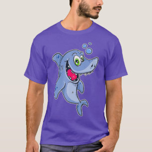 Camiseta Tubarão Feliz Sob Água