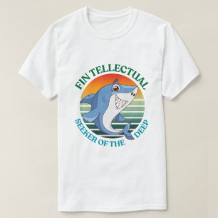 Camiseta Tubarão Fintellectual Buscador das Profundezas da 