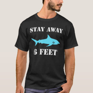 Camiseta Tubarão Fique Longe 6 Metros De Distância Social