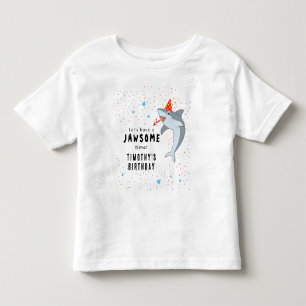 Camiseta Tubarão Fofo no Oceano Festa de Aniversário Infant