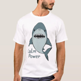 Camiseta Tubarão-Fofo-Poder-Calmo