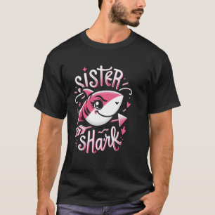 Camiseta Tubarão Irmã Tubarão Engraçado Família Combinando