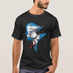 Camiseta Tubarão Karatê Ninja Artes Marciais Kickboxing Jiu