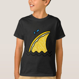 Camiseta Tubarão Kawaii Limão Lima Barbatana Engraçado Famí