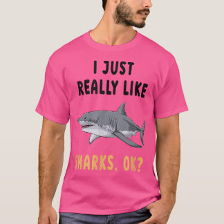 Camiseta tubarão legal, gritos engraçados, tubarões, tubarõ