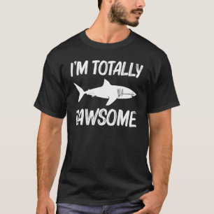 Camiseta Tubarão legal para homens Excelente branco Megalod