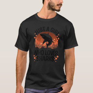 Camiseta Tubarão legal Para Mulheres Miúdas Crianças Tubarã