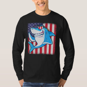 Camiseta Tubarão legal Pavilhão Americano Pesca Peixe Natur