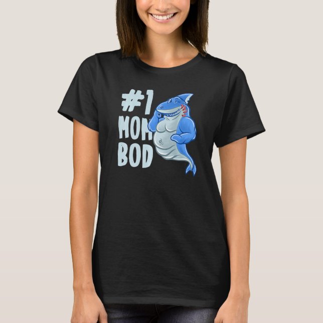 Camiseta Tubarão Mãe Melhor Mãe Tubarões Mamãe Família Mãe  (Frente)