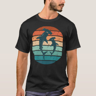 Camiseta Tubarão-Martelo Yin Yang Retro Snorkeler