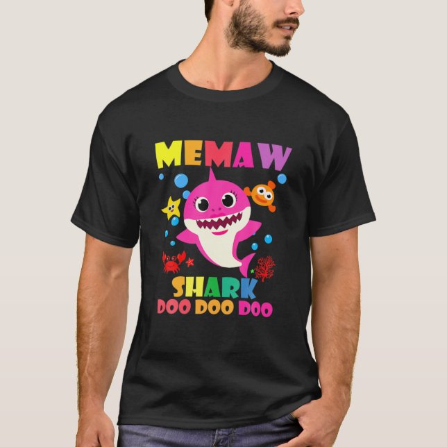 Camiseta Tubarão-Memória Doo Doo Engraçado Pais (Frente)