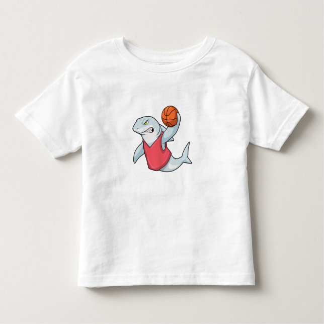 Camiseta Tubarão no Esporte com Basquete (Frente)