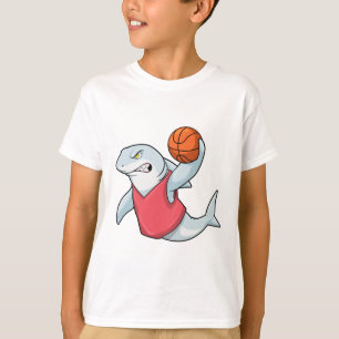 Camiseta Tubarão no Esporte com Basquete