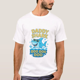 Camiseta Tubarão pai, Doo Doo Doo-Engraçado e dia do pai bo