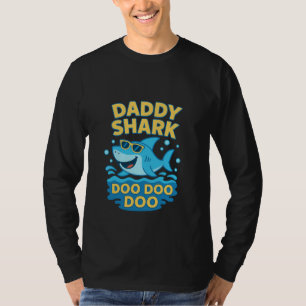 Camiseta Tubarão pai, Doo Doo Doo-Engraçado e dia do pai bo